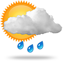 Plaatselijke regen in de omgeving